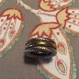 Silver/gold metal ring